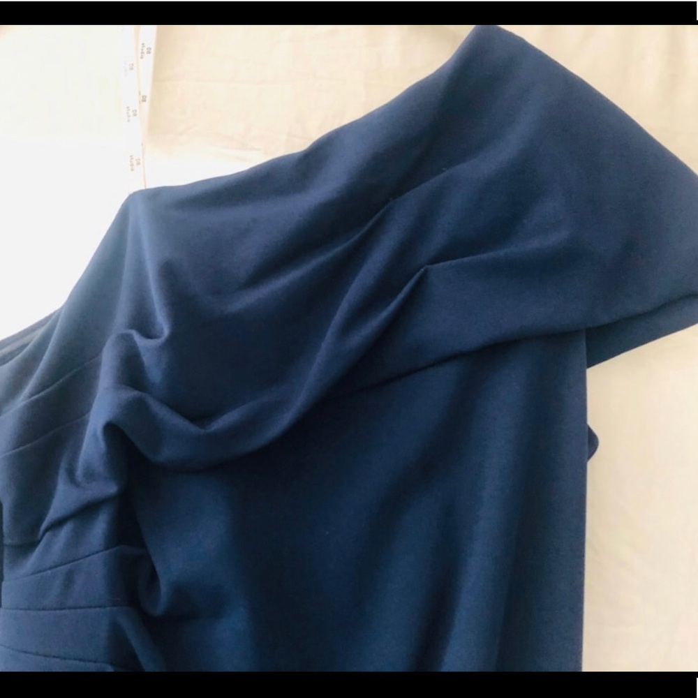 🔥Ruched One-Shoulder Stretch Crepe Bridesmaids🔥 - Picture 2 of 5
